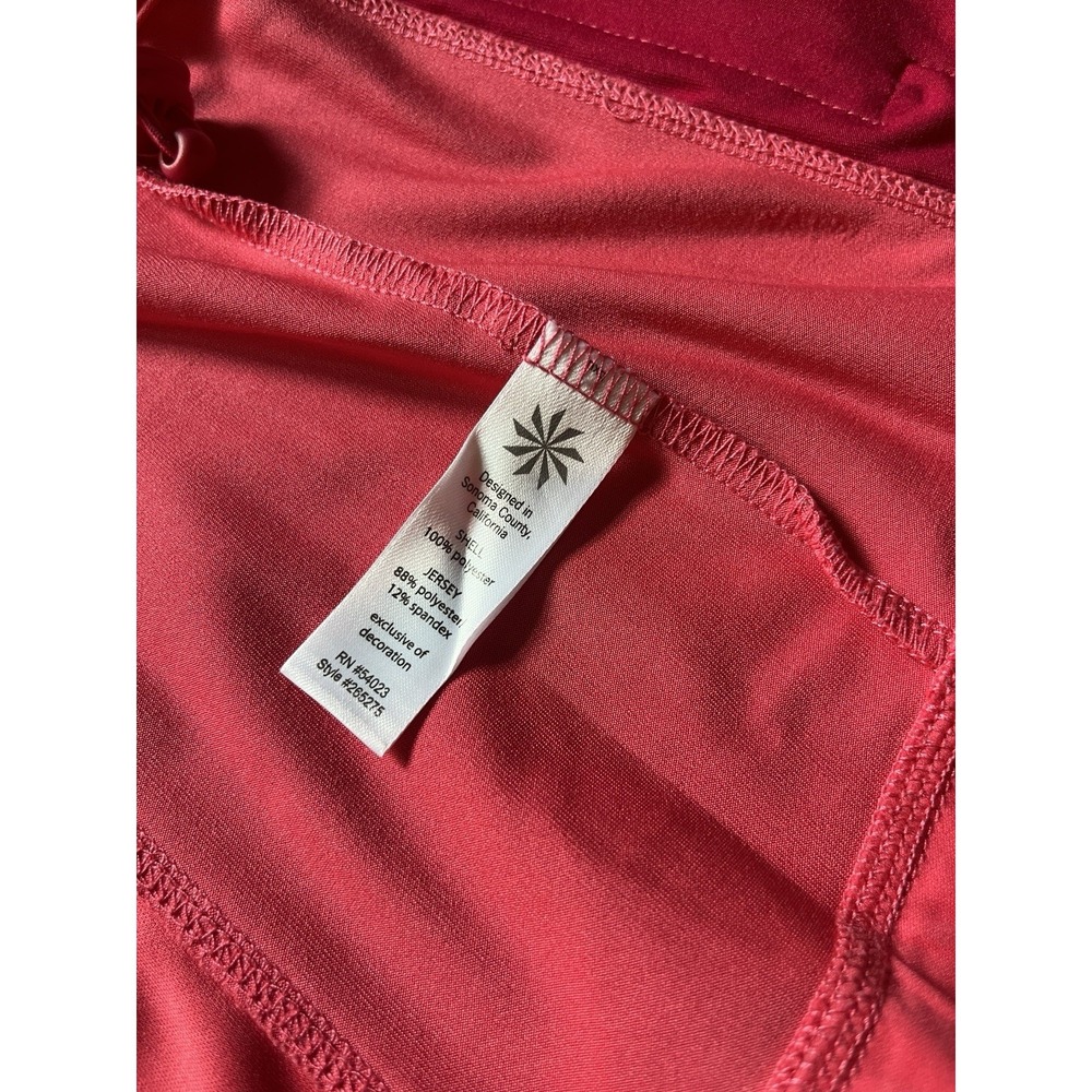 Athleta‎ Womens sz XXS Coral Half Mile Full Zip Athletic Jacket Back dye cut - Picture 4 of 8
